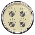 Autometer 5" 100 PSI/100-250 °F/8-18V/240-33 Ω Quad Gauge Prestige Antique Ivory | Universal (2010)