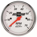 Autometer 3-1/8" In-Dash 0-7000 RPM Tachometer Gauge CHEVY VINTAGE | Universal (1398-00408)