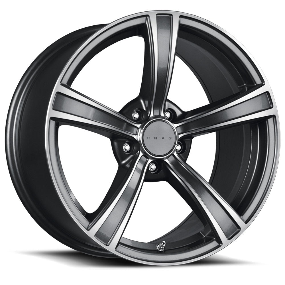 Drag Wheels DR72 Gunmetal Gray w/ Machined Spoke Edges 18x8.5 | 5x112 (DR721885213266GMM)