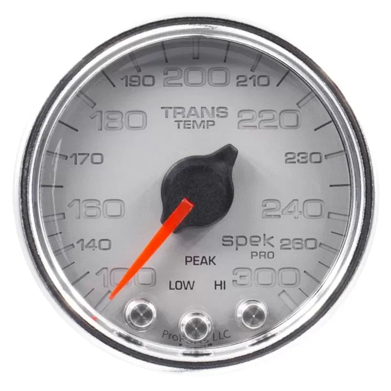 Autometer 2-1/16" 100-300 °F SPEK-PRO Transmission Temp Gauge Silver/Chrome | Universal (P34221)