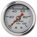 Autometer 1-1/2" 0-100 PSI Pressure Gauge Silver | Universal (2180)