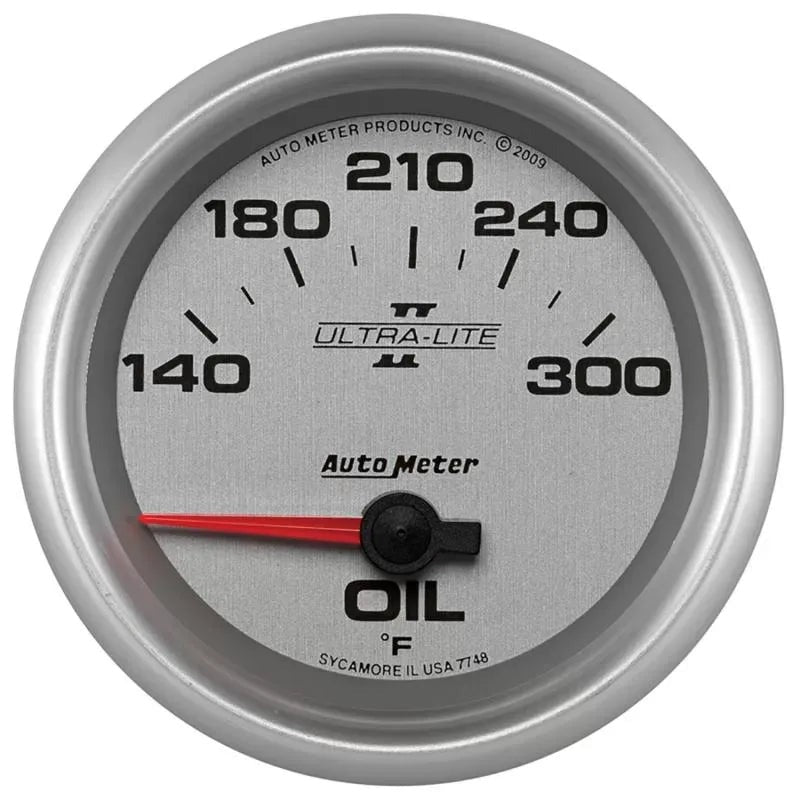 Autometer 2-5/8" 140-300 °F Oil Temperature Gauge ULTRA-LITE II | Universal (7748)