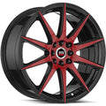 Spec-1 Wheels SP-51 Gloss Black w/ Red Spoke Faces 20x8.5 | 5x100/5x114.3 (SP-5120852338GBR)