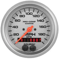 Autometer 3-3/8" 0-200 MPH Speedometer Gauge Marine Silver ULTRA-LITE | Universal (200639-33)