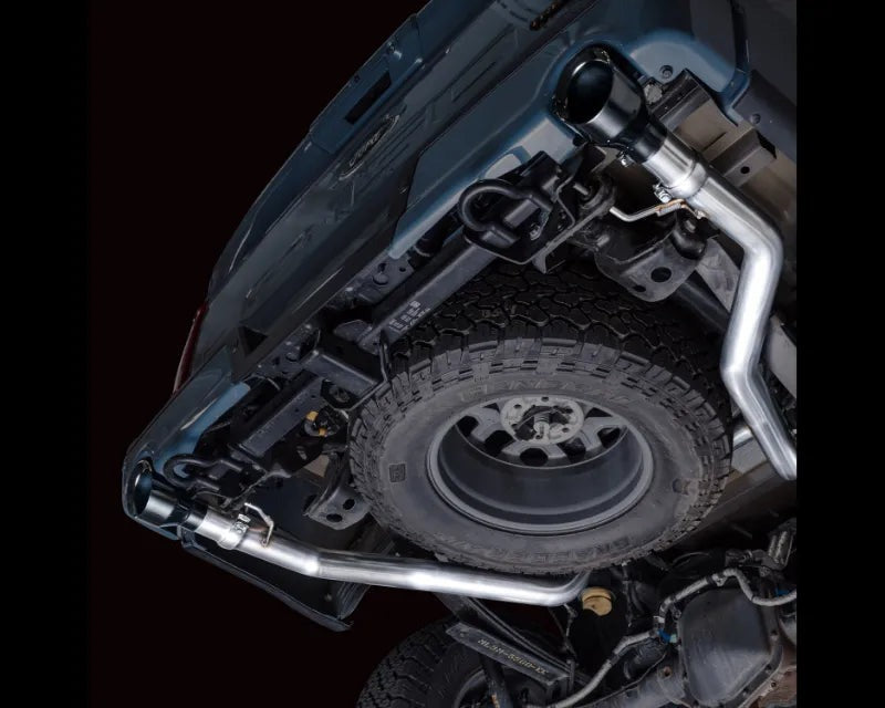 AWE 0FG Non-Resonated Catback for '21+ Ford F-150 Tremor (With Bumper Cutouts) - Diamond Black Tips (3020-33402)