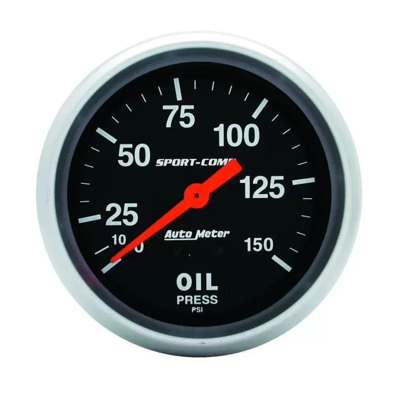Autometer 2-5/8" 0-150 PSI Oil Pressure Gauge SPORT-COMP | Universal (3423)