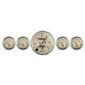 Autometer 3-1/8" & 2-1/16" Mechanical Speedometer 5-Piece Gauge Kit Antique Beige | Universal (1808)