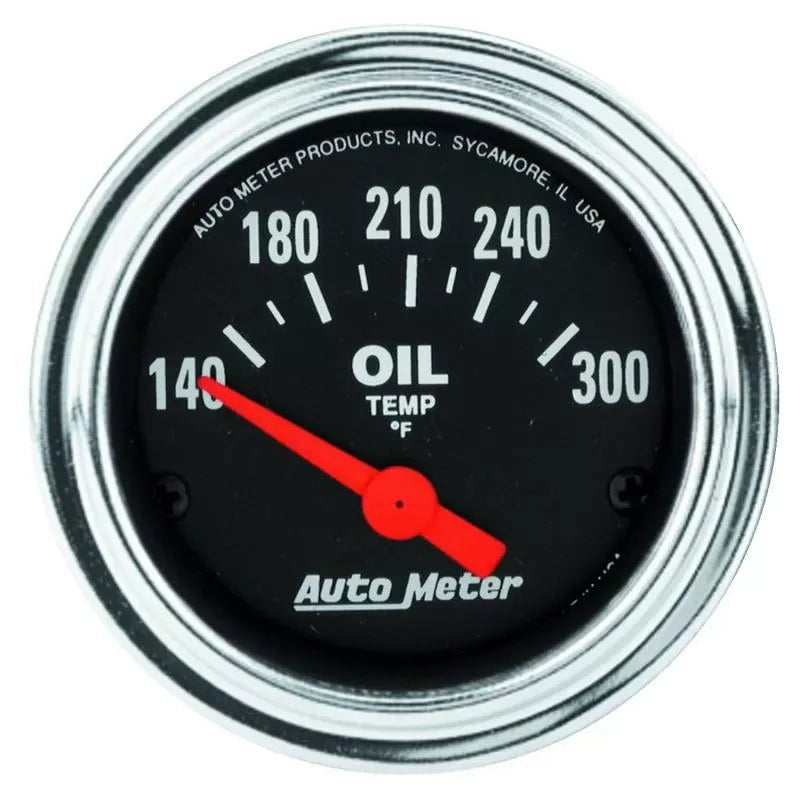 Autometer 2-1/16" 140-300 °F Oil Temperature Gauge Traditional Chrome | Universal (2543)