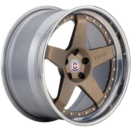 HRE Performance Wheels C105 Satin Bronze Center w/ Polished Clear Outer & Gloss Silver Inner 20x9 | 5x114.3 (C105-20951143503SB)
