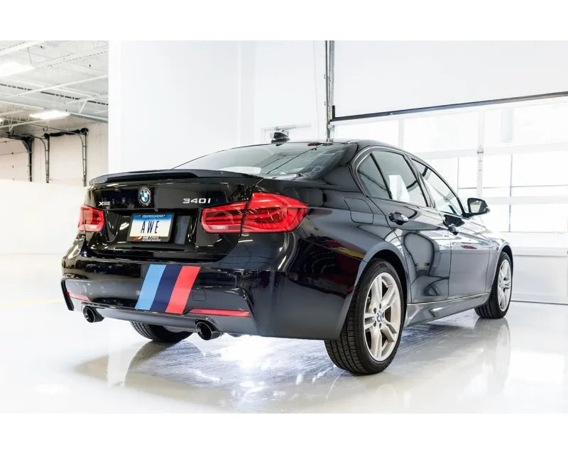 AWE Touring Edition Axle Back Exhaust for BMW F3X 340i / 440i - Diamond Black Tips (90mm) (3010-33040)