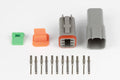 Haltech Plug And Pins Only - Matching Set Of Deutsch DT-6 Connectors (DT06-6S + DT04-6P) - ( 13 Amp) | Universal (HT-031115)