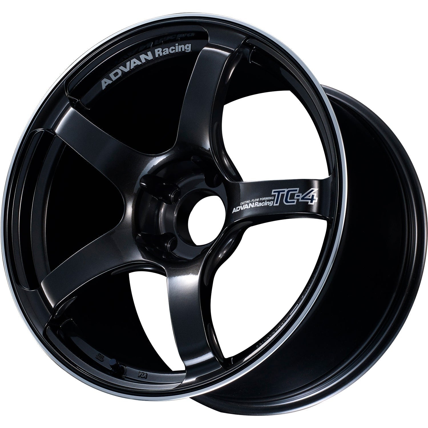 Advan Racing TC4 Racing Black Gunmetallic w/ Machined Outer Lip Ring 18x10.5 | 5x114.3 (YAD8L15EBGR)