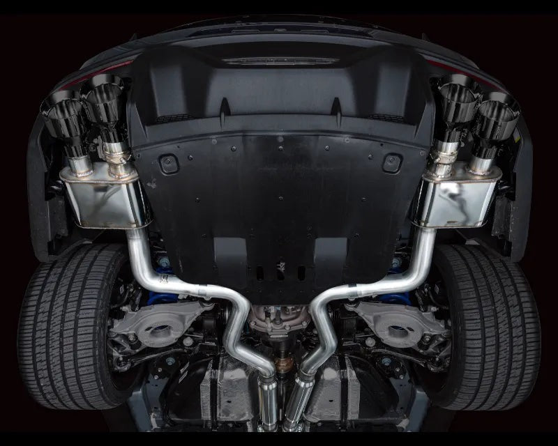 AWE SwitchPath Exhaust for S650 Ford Mustang Dark Horse - Quad Diamond Black Tips (3025-43375)