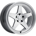 Kansei Wheels KNP Hypersilver w/ Bright Machined Lip 17x9 | 5x120 (K12H-179018+35)