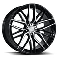 Drag Wheels DR77 Gloss Black w/ Machined Spoke Faces 17x7.5 | 5x114.3 (DR771775064073GBM)