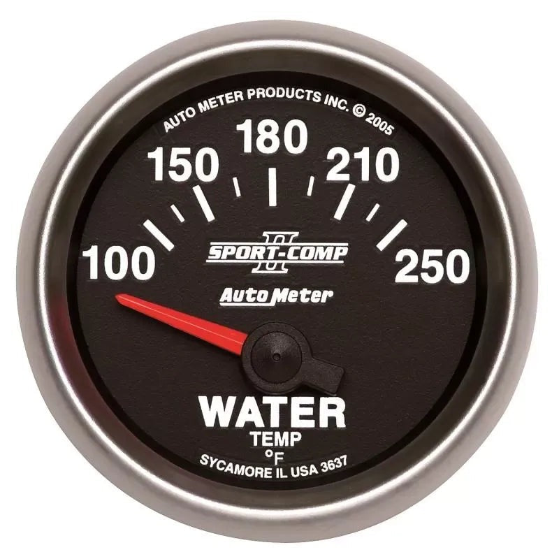Autometer 2-1/16" 100-250 °F Water Temperature Gauge SPORT-COMP II | Universal (3637)