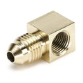 Autometer 90 ° 1/8" NPTF FEMALE TO -4AN MALE Adapter Fitting Brass | Universal (3271)