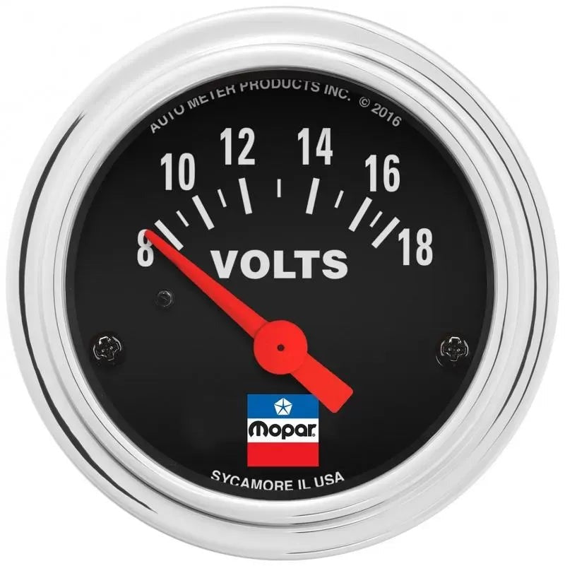 Autometer 2" 8-18 Voltmeter Gauge MOPAR CLASSIC | Universal (880788)