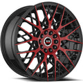 Spec-1 Wheels SP-53 Gloss Black w/ Red Machined Spoke Faces 20x8.5 | 5x112/5x114.3 (SP-5320853638GBR)