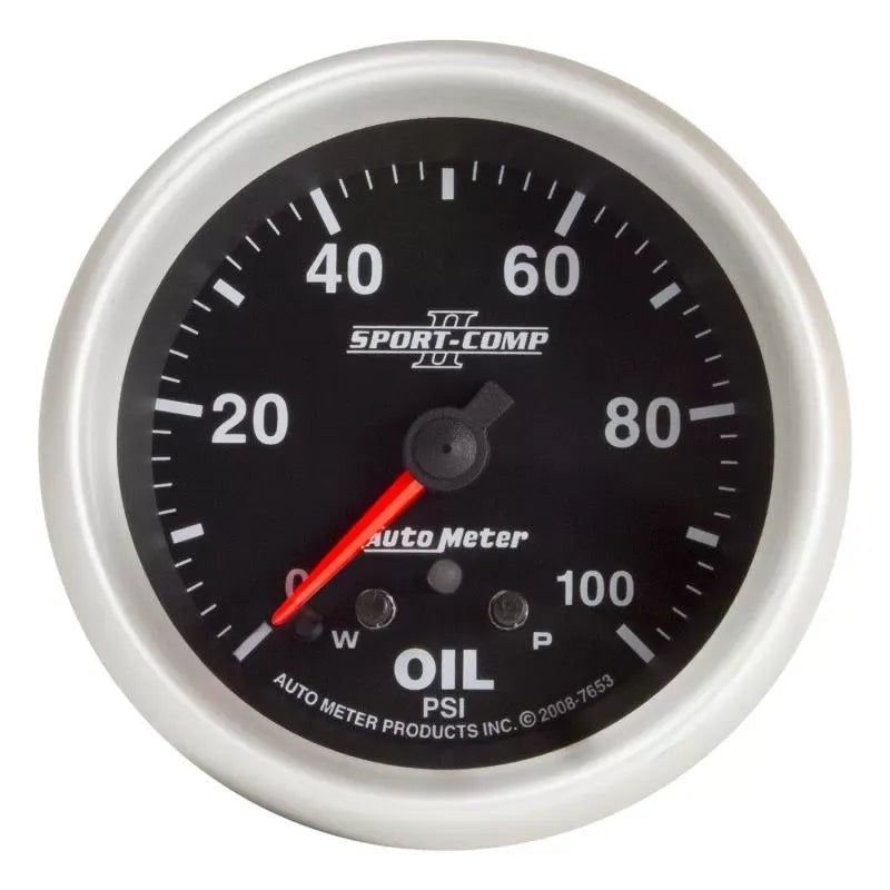 Autometer 2-5/8" 0-100 PSI Oil Pressure Gauge SPORT-COMP II | Universal (7653)