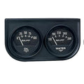 Autometer 2-1/16" 100 PSI/280 °F Oil Pressure / Water Temperature Gauge Console Black Dial w/Black Bezel | Universal (2345)