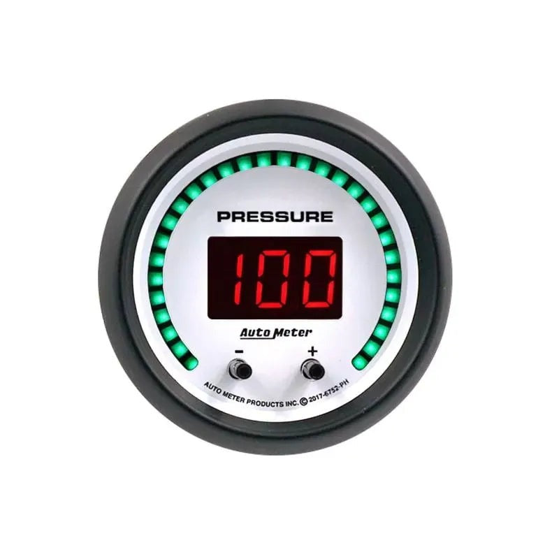 Autometer 2-1/16" Two Channel Selectable Scale PSI / BAR Digital Fluid Pressure Gauge Phantom Elite | Universal (6752-PH)