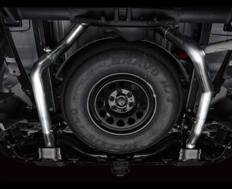 AWE 0FG Catback Split Rear Exit Exhaust for 4th Gen Silverado/Sierra 1500 6.2L (With Bumper Cutouts) - OE Tips (3015-31202)