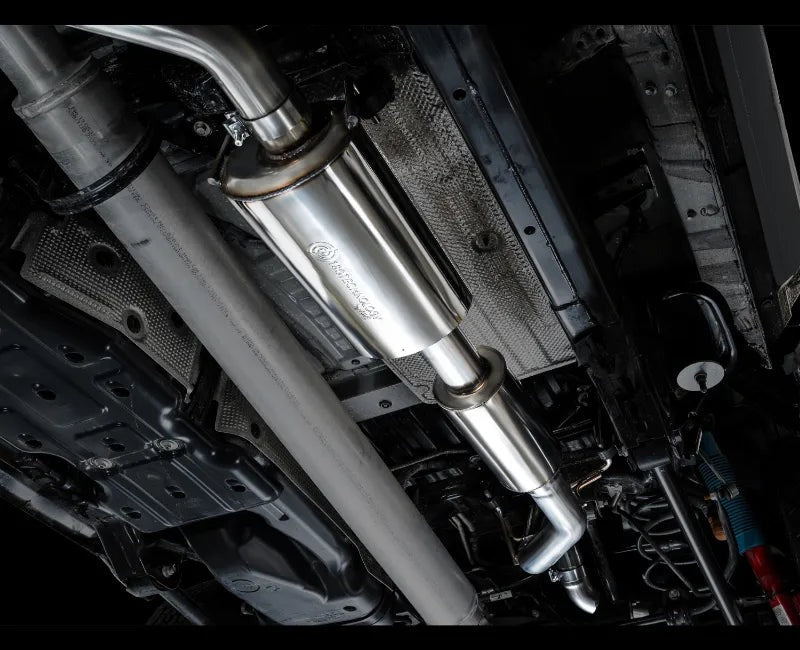 AWE 0FG Exhaust for 4th Gen Toyota Tacoma - Dual Chrome Silver Tips (3015-32254)