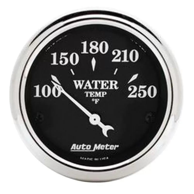 Autometer 2-1/16" 100-250 °F Water Temperature Gauge Old Tyme Black | Universal (1737)