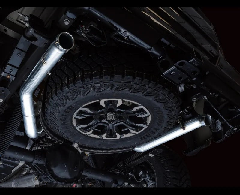 AWE 0FG Catback Exhaust for Silverado ZR2/Sierra AT4X - Dual Bashguard (no tips) (3015-31972)