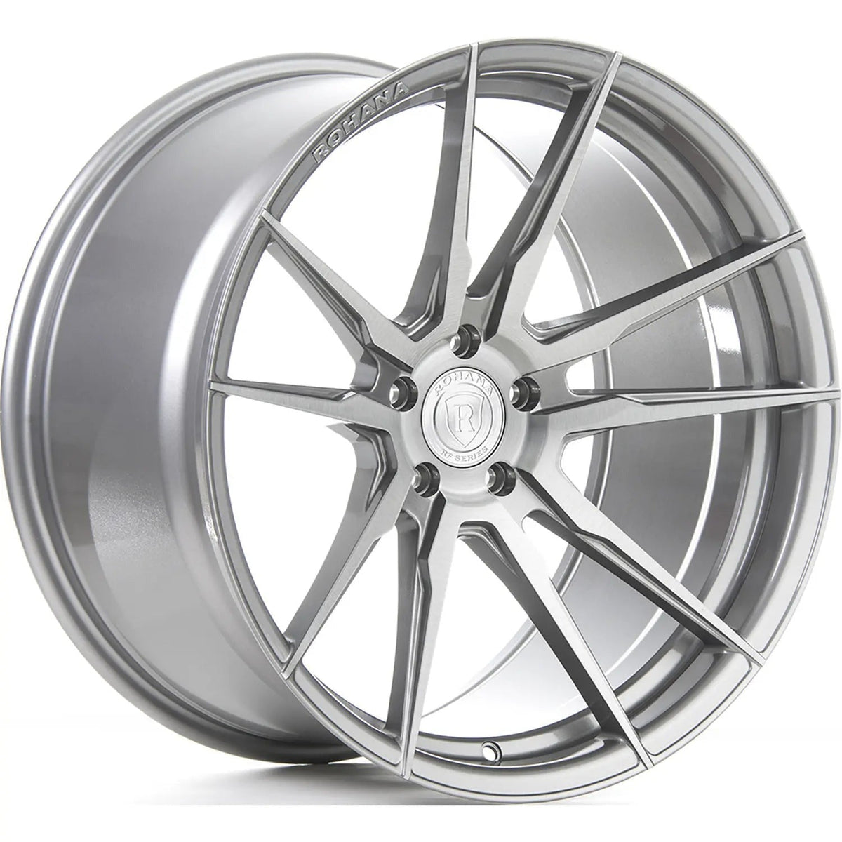 Rohana Wheels RFX2 Silver w/ Brushed Machined Spoke Faces 20x11 | 5x112 (RFX220115112BT43E)