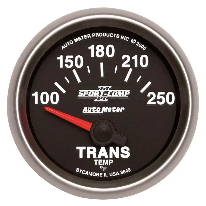 Autometer 2-1/16" 100-250 °F Transmission Temp Gauge SPORT-COMP II | Universal (3649)