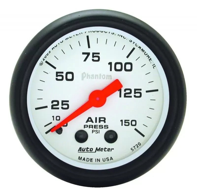 Autometer 2-1/16" 0-150 PSI Air Pressure Gauge Phantom | Universal (5720)