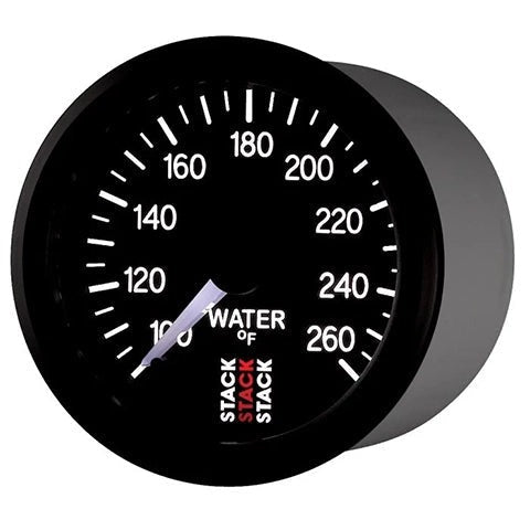Stack 52mm 100-260 Deg F 1/8in NPTF Male Pro Stepper Motor Water Temp Gauge (ST3308C)