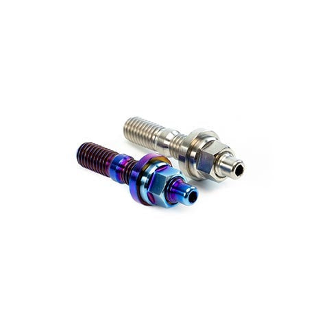 SpeedFactory Racing Titanium M8 x 1.25mm x 45mm Intake/Exhaust Manifold Stud Kit w/ 6-Point Nuts - 10pc. (SF-02-061-6)