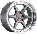 Kansei Wheels Roku Matte Gray w/ Machined Lip 18x9 | 5x114.3 (K14G-189012+12)
