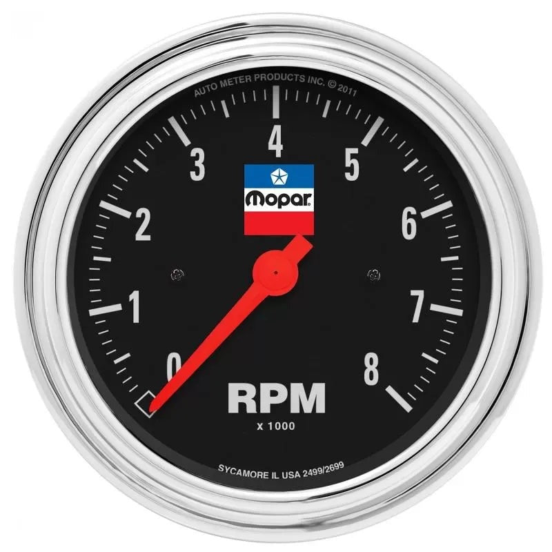 Autometer 3-3/8" 4 / 6 / 8 Cylinder In-Dash 0-8000RPM Tachometer Gauge MOPAR CLASSIC | Universal (880791)
