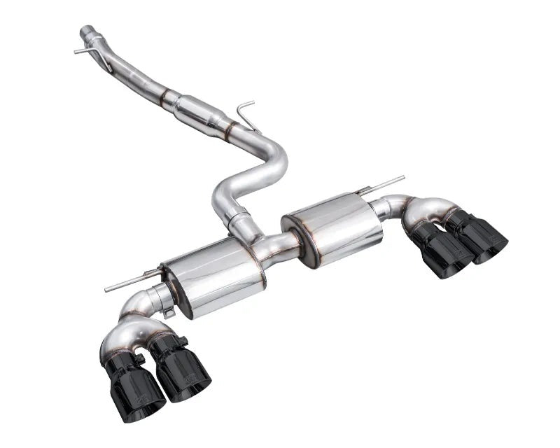 AWE Touring Edition Exhaust for Volkswagen MK8 Golf R - Diamond Black Tips (3015-43658)