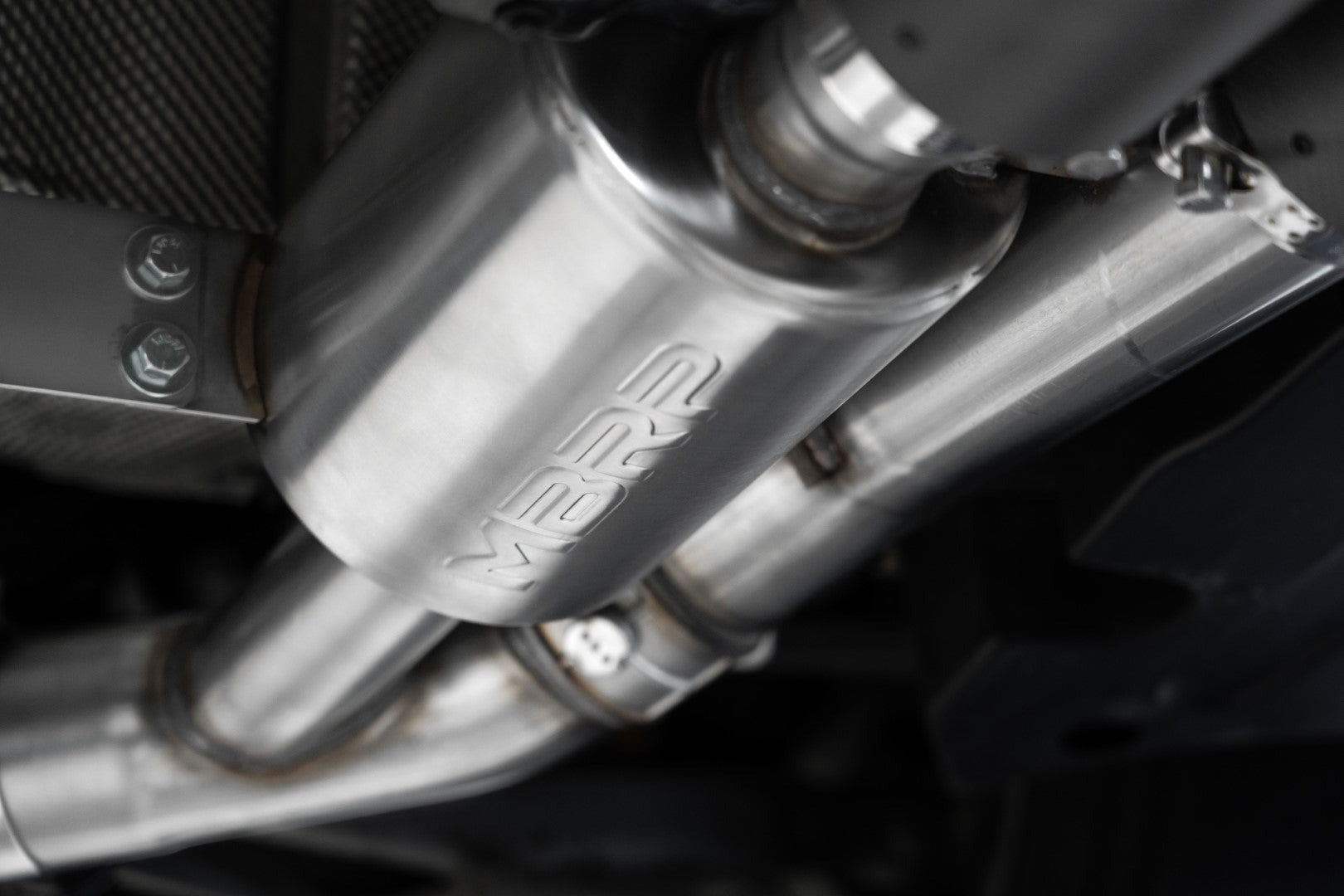 MBRP Stainless Steel 3" Resonator-Back - Quad Outlet w/ Carbon Fiber Tips | 2019-2021 BMW M2 (S45023CF)