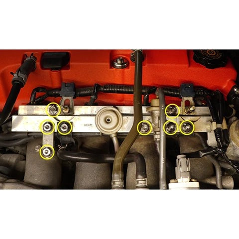 Dress Up Bolts Titanium Hardware Fuel Rail Kit | 2000-2009 Honda S2000 (HON-049-Ti)