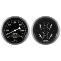 Autometer 3-3/8" 240-33 Ω Quad & Speedometer 2-Piece Gauge Kit Old Tyme Black | Universal (1700)