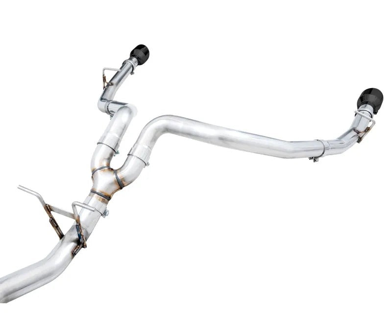 AWE 0FG Dual Rear Exit Catback Exhaust for 5th Gen RAM 1500 5.7L (with bumper cutouts) - Diamond Black Tips (3015-33006)