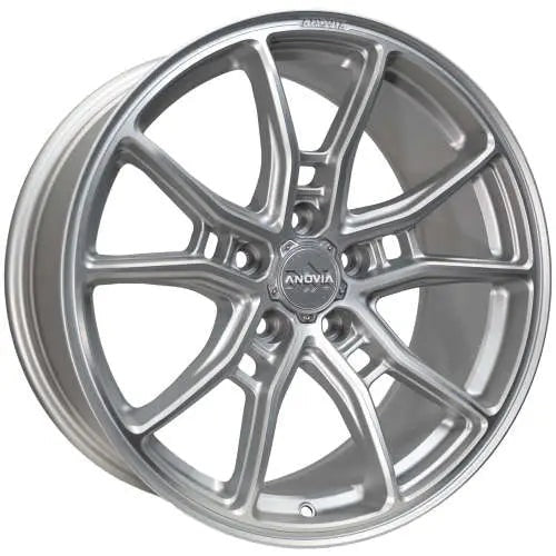 Anovia AN-10 Silver w/ Machined Spoke Faces 18x9.5 +35 | 5x114.3 (ANO0101895511435SI)