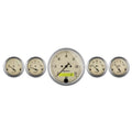 Autometer 3-1/8" & 2-1/16" Electric Speedometer 5-Piece Gauge Kit Antique Beige | Universal (1809)