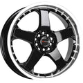 Drag Wheels DR11 Gloss Black w/ Machined Lip 17x7 | 4x100/4x114.3 (DR11177044073GB)