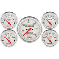 Autometer 3-1/8" & 2-1/16" Mechanical Speedometer 5-Piece Gauge Kit Arctic White | Universal (1300)