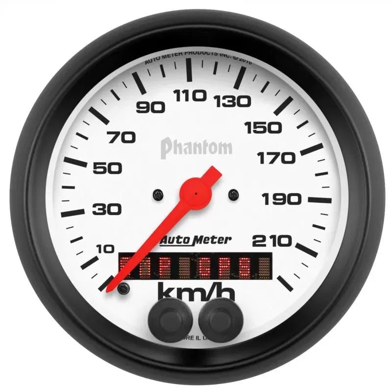 Autometer 3-3/8" 225 km/h GPS Speedometer Gauge Phantom | Universal (5880-M)