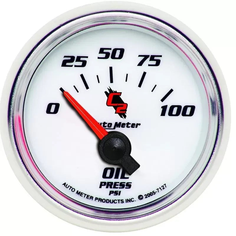 Autometer 2-1/16" 0-100 PSI Oil Pressure Gauge C2 | Universal (7127)