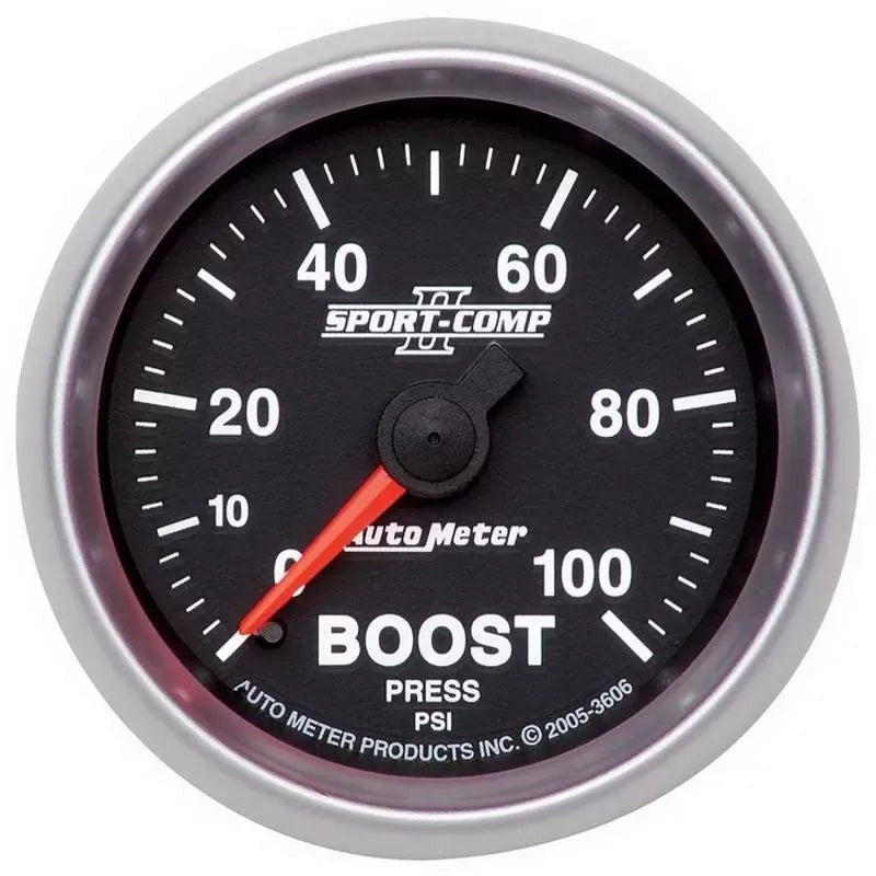 Autometer 2-1/16" 0-100 PSI Boost Gauge SPORT-COMP II | Universal (3606)