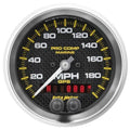 Autometer 3-3/8" 0-200 MPH Speedometer Gauge Marine Carbon Fiber | Universal (200639-40)